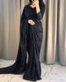 Black Moon Light Sharee And blouse Combo