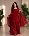 ❤️ Red (লাল) থ্রি পিস 