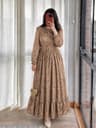✨ Mocha Lace Gown ✨ (বিস্কিট কালার )🤎