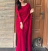 চেরি রেড / ডিপ রেড (Cherry Red / Deep Red) দুবাই লেস শাড়ি