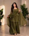  💚 Olive Green (অলিভ গ্রিন) থ্রি পিস