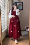 Smoky poki Gown ( Maroon 🍷)