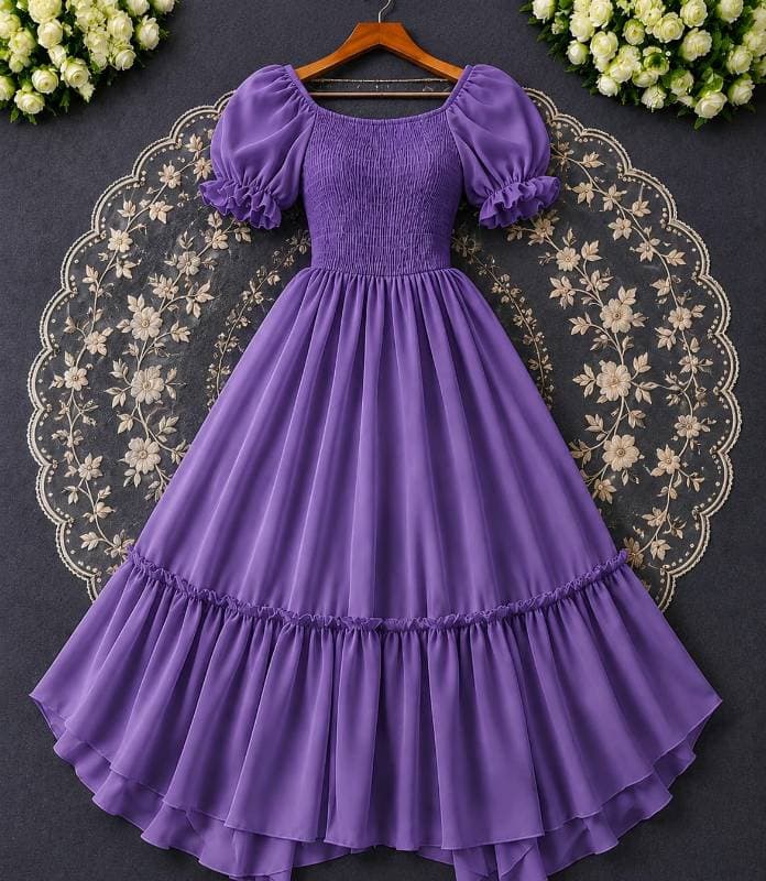 🎀 Princess Party Gown .1. 💜 বেগুনি — Purple 2.
