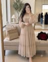 ✨ Elora Ruffle Gown ✨ 🧡 নিউড বেইজ — Nude Beige