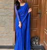 রয়্যাল ব্লু (Royal Blue) দুবাই লেস শাড়ি