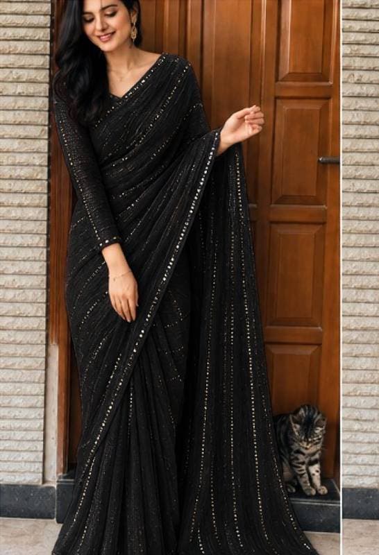 🖤 Black (কালো) শাড়ি 