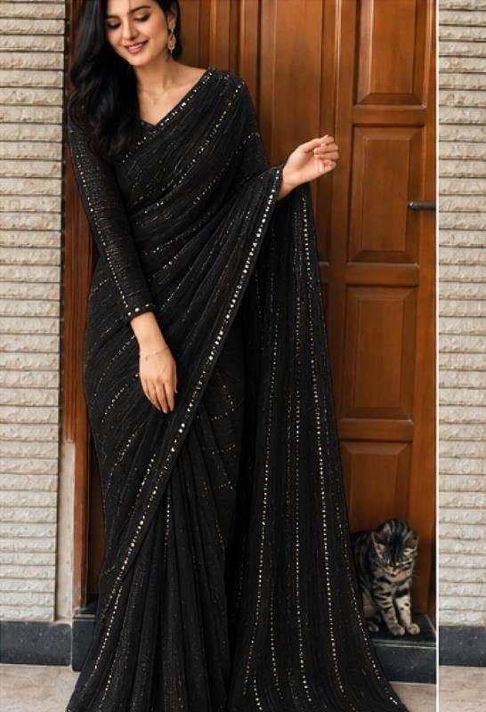 🖤 Black (কালো) শাড়ি 
